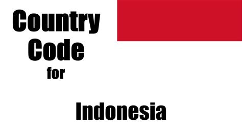 country code indonesia phone